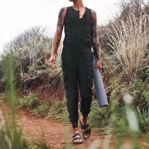 Athleta NWT Black one piece jumpsuit travel quick dry 4 6 activewear
